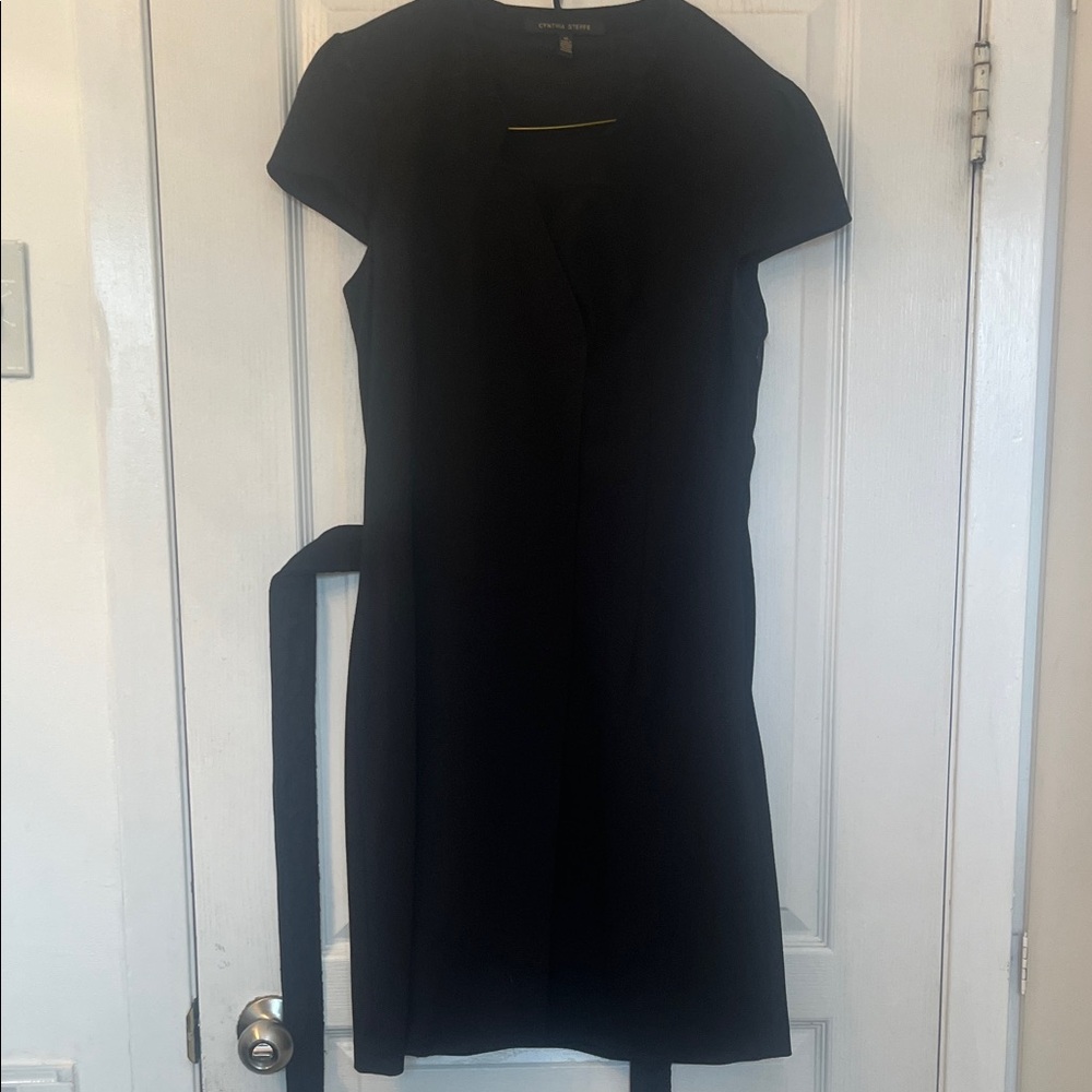 Cynthia Steffe Classic Black Midi Dress
